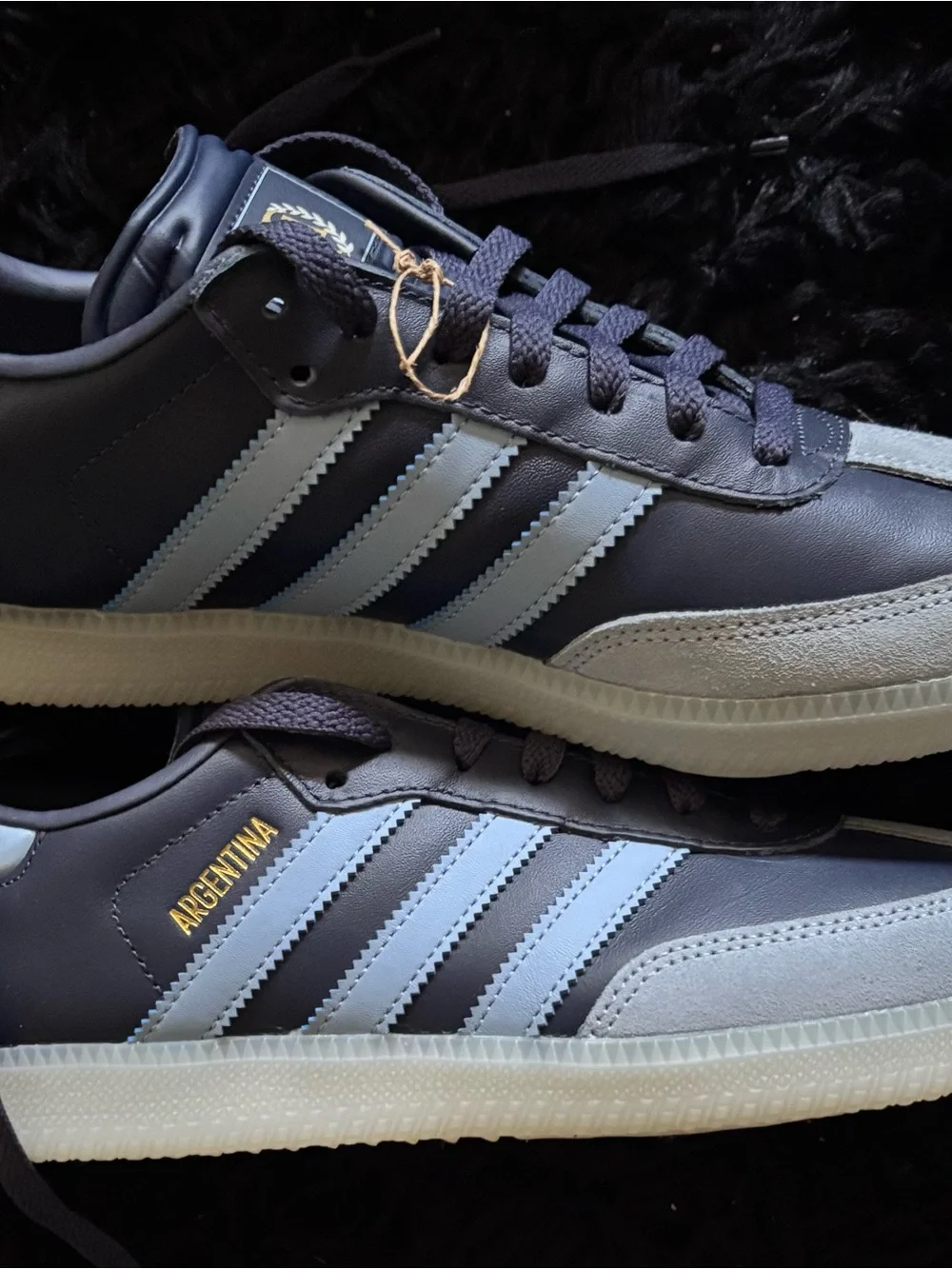 adidas Samba AFA Men's Black & Light Gray Leather Sneakers